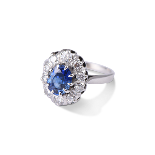 Bague Style Pompadour Plaqué Or - Bijou Vintage Ou Rétro (Occasion)